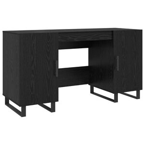 vidaXL Birou Stejar negru Lemn prelucrat 140 x 50 x 75 cm