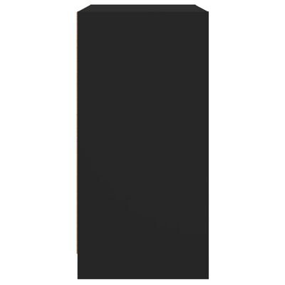 vidaXL Dulap lateral cu uși din sticlă, negru, 68x37x75,5 cm