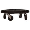 vidaXL Cărucior pentru plante cu roți, diametru 40 cm, negru, 275 kg