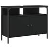 vidaXL Dulap pentru chiuvetă baie, negru, 80x30x60 cm, lemn prelucrat