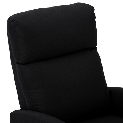 vidaXL Fotoliu de masaj rabatabil electric, negru, material textil