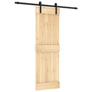 vidaXL Ușă glisantă 70 x 210 cm Lemn de Pin Solid (Nefinisat)