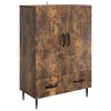 vidaXL Bufet cu sertar Stejar fumuriu 66 x 34,5 x 95 cm Lemn prelucrat