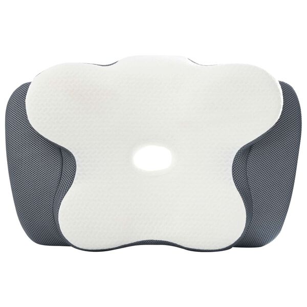 vidaXL Pernă cu pernă Alb 60 x 37 x 13 cm Poliester