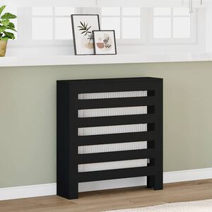 vidaXL Mască pentru calorifer, negru, 78x20x82 cm, lemn prelucrat