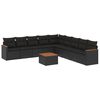 vidaXL Patio Sofa Set 9-Locuri Black
