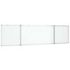 vidaXL Tablă magnetică pliabilă, alb, 200x50x1,7 cm, aluminiu