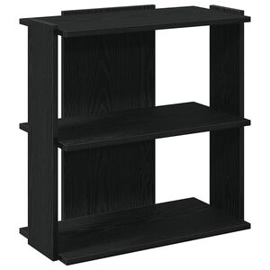 vidaXL Bibliotecă cu 3 niveluri, negru, 60x30x60 cm, lemn prelucrat