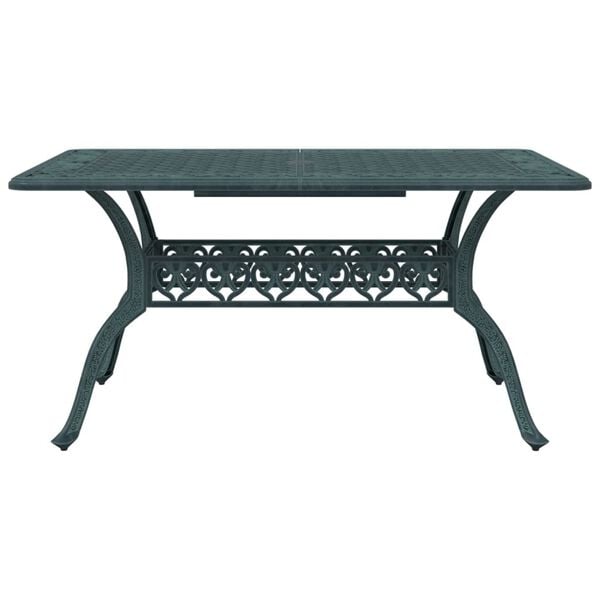 vidaXL Set mobilier de grădină, 5 piese, verde, aluminiu turnat