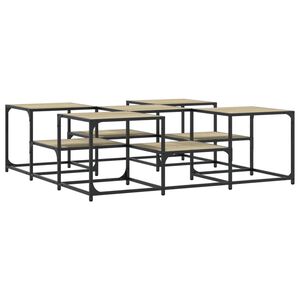 vidaXL Măsuță de cafea, stejar sonoma, 121x121x40 cm, lemn prelucrat