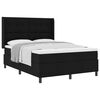 vidaXL Pat cu arcuri cu pernă cu headboard Negru 200 x 160 cm țesătură