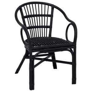 vidaXL Scaun stivuibil Negru 58 x 60 x 81 cm Ratan