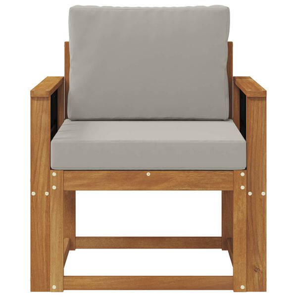 vidaXL Canapea de exterior Lemn de acacia solid și poliester