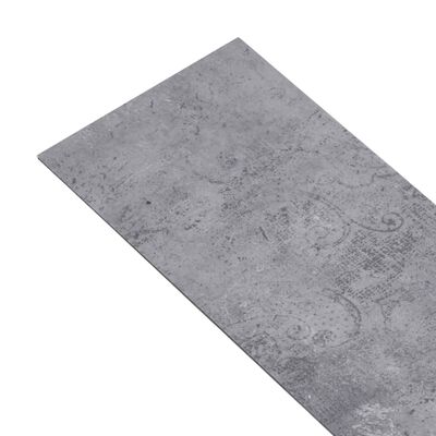 vidaXL Plăci pardoseală autoadezive, gri ciment, 4,46 m², PVC, 3 mm
