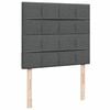 vidaXL Pat box spring cu saltea, gri &icirc;nchis, 120x200 cm, textil