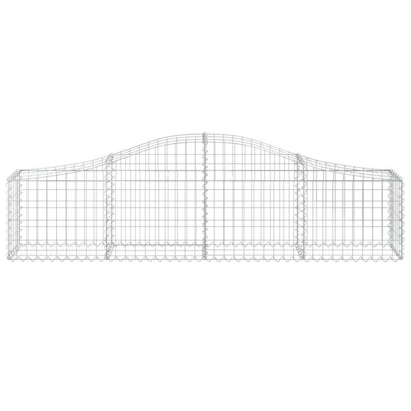 vidaXL Coșuri gabion arcuite 7 buc, 200x30x40/60 cm, fier galvanizat