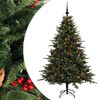 vidaXL Brad de Crăciun artificial cu glob 120 cm 150 LED-uri Alb cald