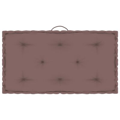 vidaXL Pernă de podea din paleți, gri taupe, 73 x 40 x 7 cm, bumbac