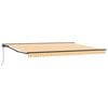 vidaXL Cort electric retractabil Galben, Alb, Antracit 4 x 2 m