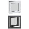 vidaXL Fereastră pentru subsol RISOR 50 x 50 cm PVC și Sticlă Antracit