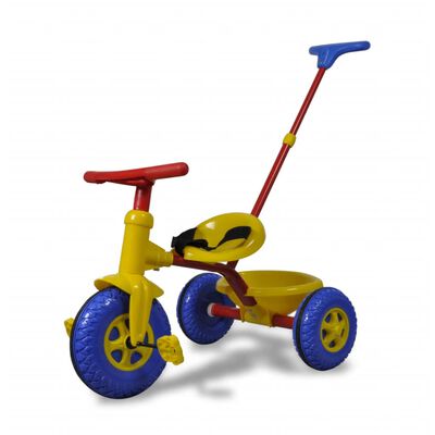 10045 Children's Tricycle Red-Blue-Yellow for Small Kids