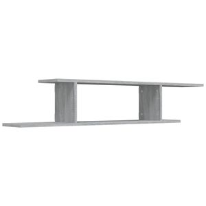 vidaXL Raft TV montat pe perete gri sonoma 125x18x23 cm lemn