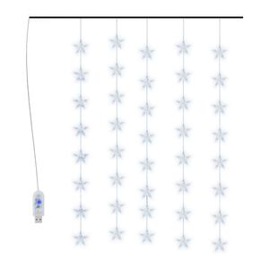 vidaXL Instalație lumini tip perdea stele 200 LED alb rece 8 funcții