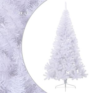 vidaXL Brad de Crăciun artificial jumătate, suport, alb, 210 cm, PVC