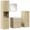 vidaXL Set mobilier de baie, 5 piese, stejar sonoma, lemn prelucrat