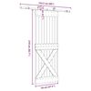 vidaXL Ușă glisantă cu set de feronerie 70x210 cm, lemn masiv de pin