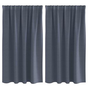 vidaXL Perdele Opaque cu Inel 2 buc. Antracit 140 x 140 cm Poliester