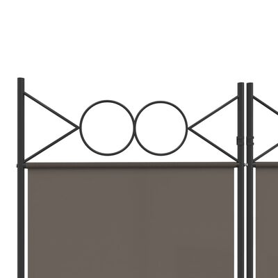 vidaXL Paravan de cameră cu 5 panouri, antracit, 200x200 cm, textil