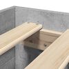 vidaXL Cadru de pat, gri beton, 90x190 cm, lemn prelucrat
