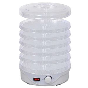 vidaXL Deshidrator de alimente, rotund, 250 W, 6 tăvi