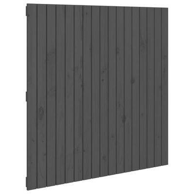 vidaXL Tăblie de pat pentru perete, gri, 108x3x110 cm, lemn masiv pin