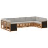 vidaXL Set de canapele de exterior 7 buc. Natural și gri deschis