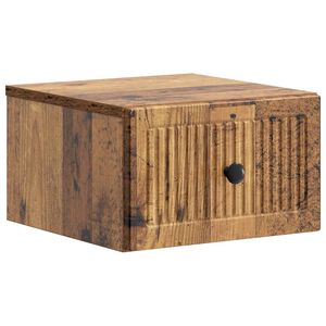 vidaXL Dulap de noapte suspendat Lemn vechi 33 x 34,5 x 20 cm