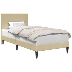 vidaXL Cadru de pat cu headboard Verde deschis gri 80 x 200 cm