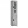 vidaXL Dulap &icirc;nalt, gri beton, 34,5x34x180 cm, lemn prelucrat