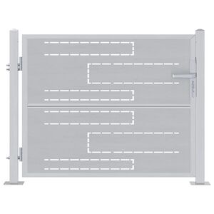 vidaXL Poartă de grădină 85 x 70 cm Oţel inoxidabil Argintiu Blocat