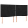 vidaXL Pat box spring cu saltea, negru, 160x200 cm, catifea