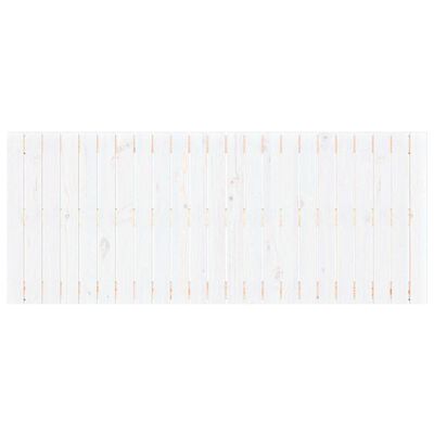 vidaXL Tăblie de pat pentru perete, alb, 147x3x60 cm, lemn masiv pin