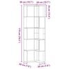 vidaXL Bibliotecă 5 niveluri lemn vechi 50x50x179cm lemn prelucrat
