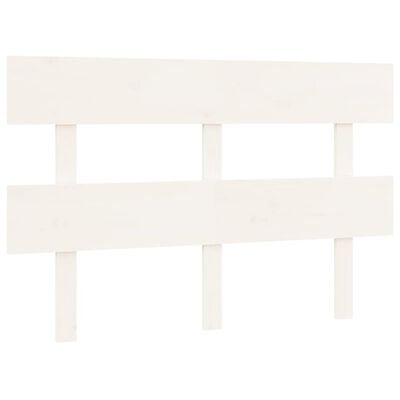 vidaXL Tăblie de pat, alb, 124x3x81 cm, lemn masiv de pin