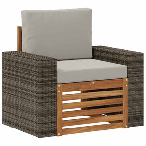 vidaXL Canapea Medie pentru Exterior Lemn Solid de Acacia natural