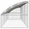 vidaXL Cușcă pentru c&acirc;ini 4 pcs Argintiu 8 x 2 x 2 m Oțel galvanizat