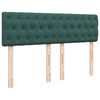 vidaXL Pat box spring cu saltea, verde închis, 160x200 cm, catifea