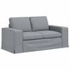 vidaXL Canapea 2 pcs Gri deschis 182 x 80 x 82 cm țesătură