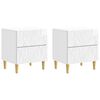vidaXL Noptieră 2 pcs Alb foarte lucios 43 x 34,5 x 48 cm