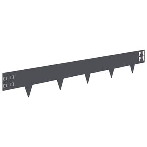 vidaXL Margine pentru gazon 10 buc. 100 x 15 cm Oțel Antracit